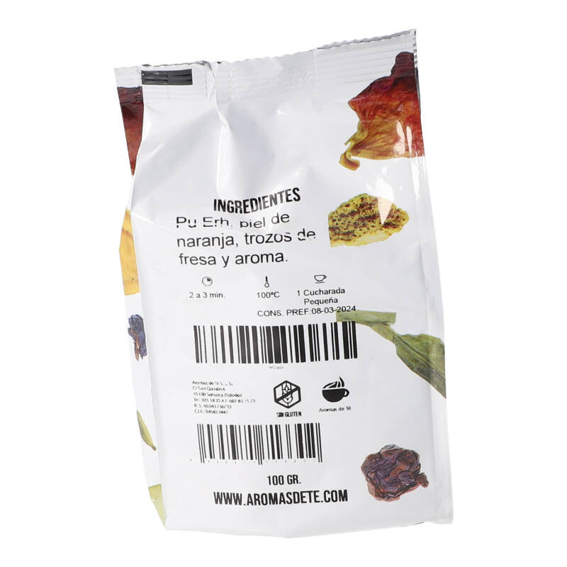 Tè Rosso Pu Erh con Fragola, Arancia e Vaniglia