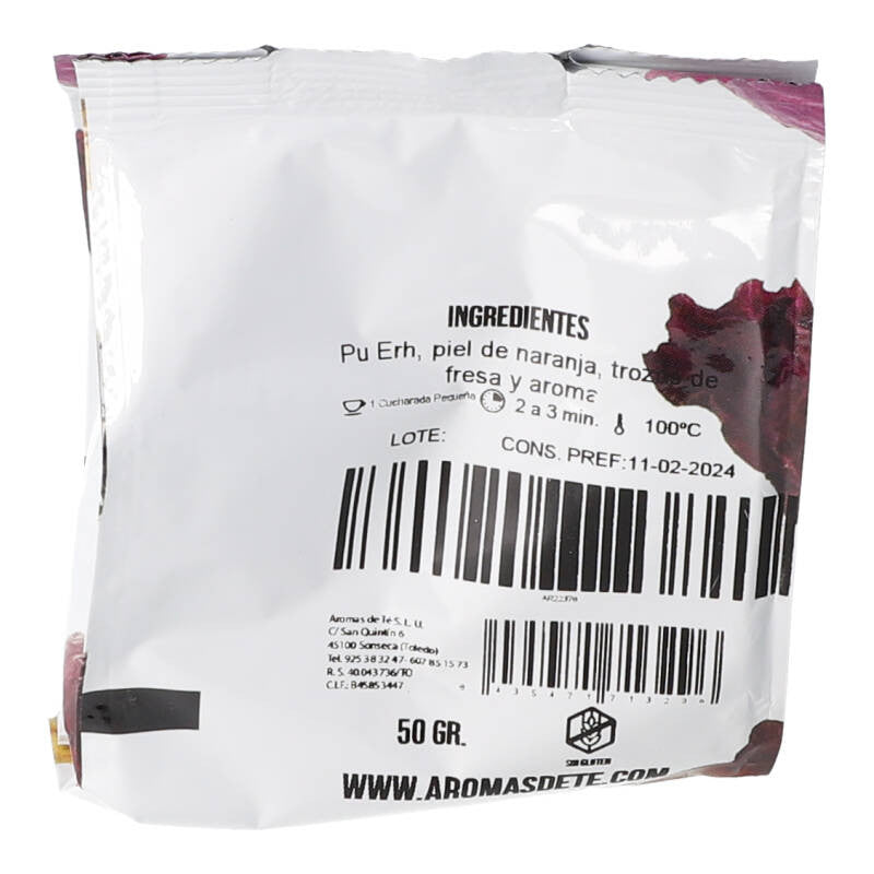 Tè Rosso Pu Erh con Fragola, Arancia e Vaniglia