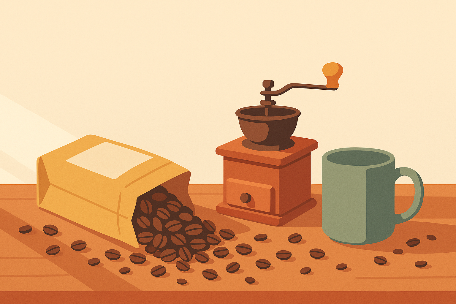 Café descafeinado en grano — tueste natural en Aromas de Té