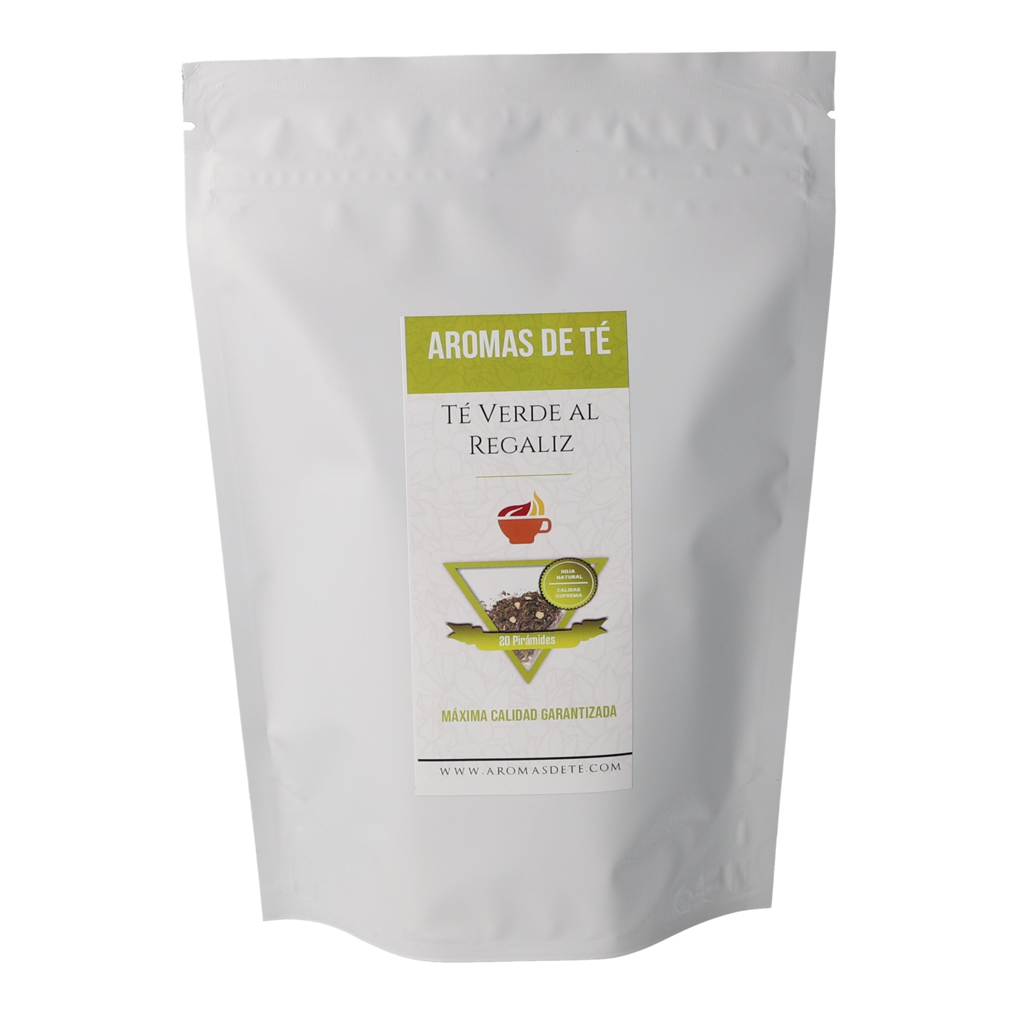 Piramidi di tè verde con liquirizia