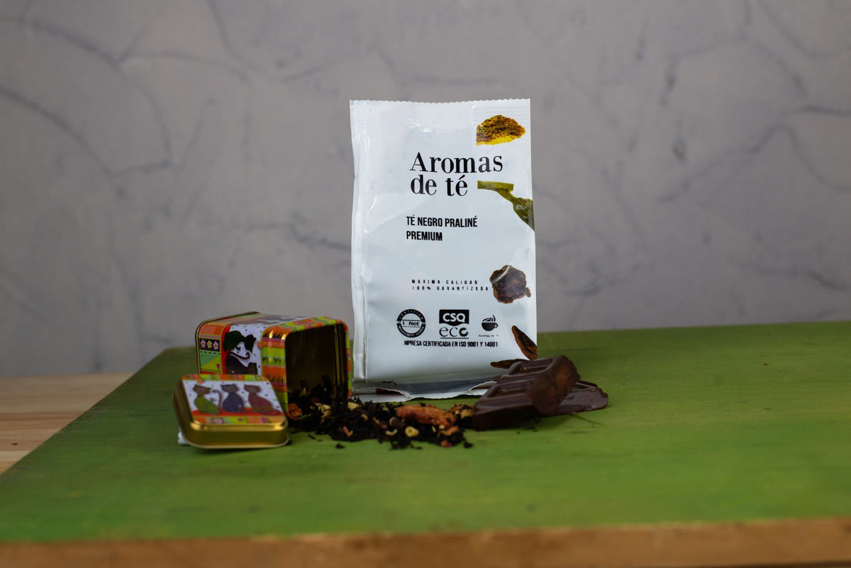Té Negro Praliné Premium con chocolate