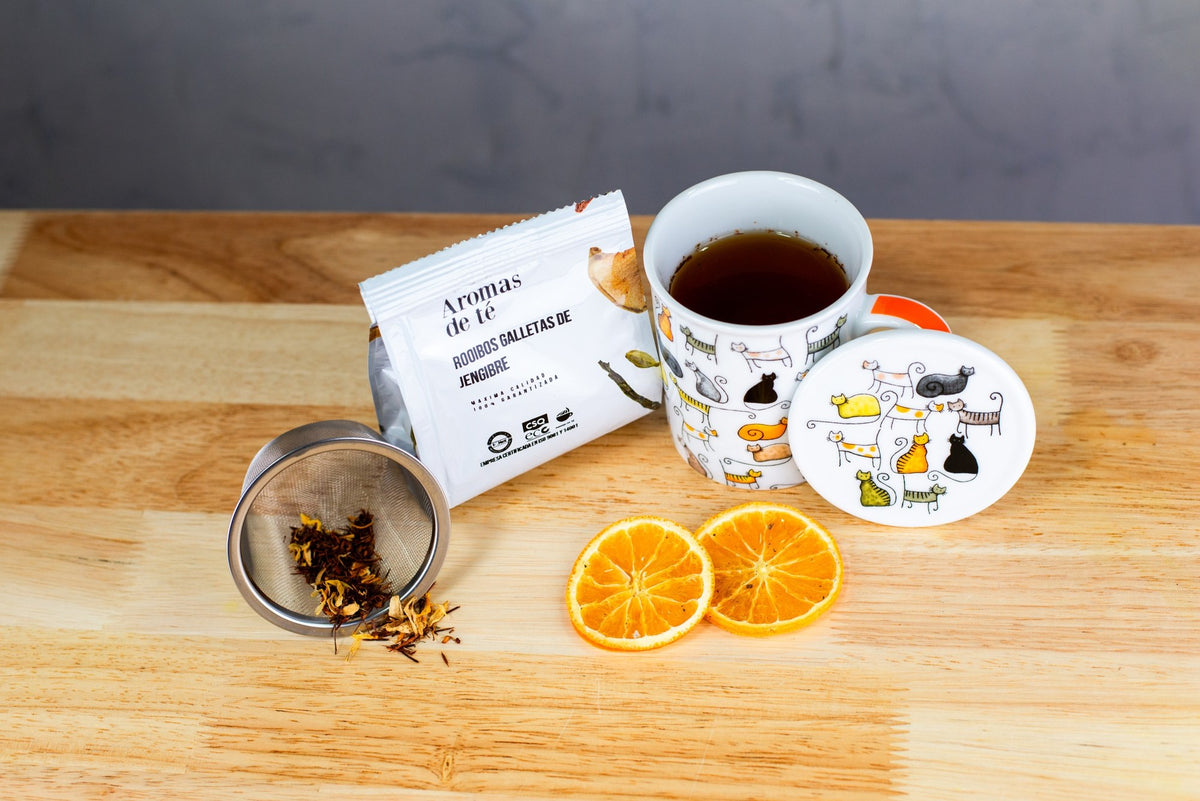 Rooibos Galletas de Jengibre con taza