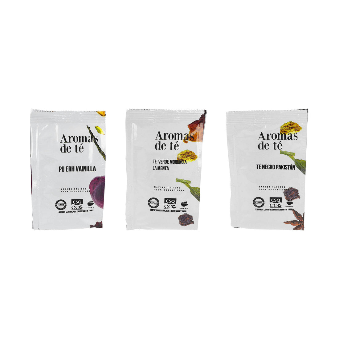 Pack de tres tés: Pu Erh Vainilla, Moruno a la Menta y Negro Pakistaní