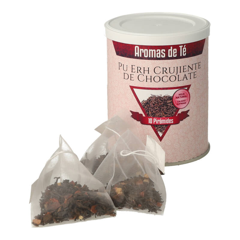 Piramidi croccanti di tè rosso Pu Erh al cioccolato