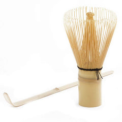 Bamboo whisk and measurer for matcha tea