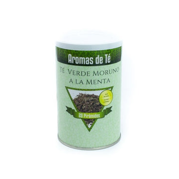 Piramidi di tè verde moresco con menta