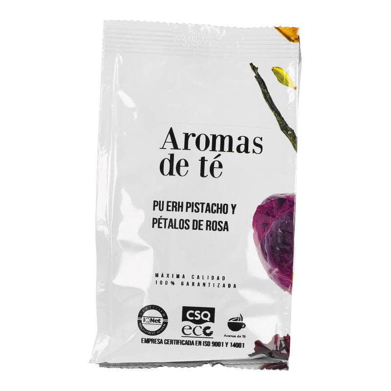 Té Rojo con Pistacho y Pétalos de Rosa