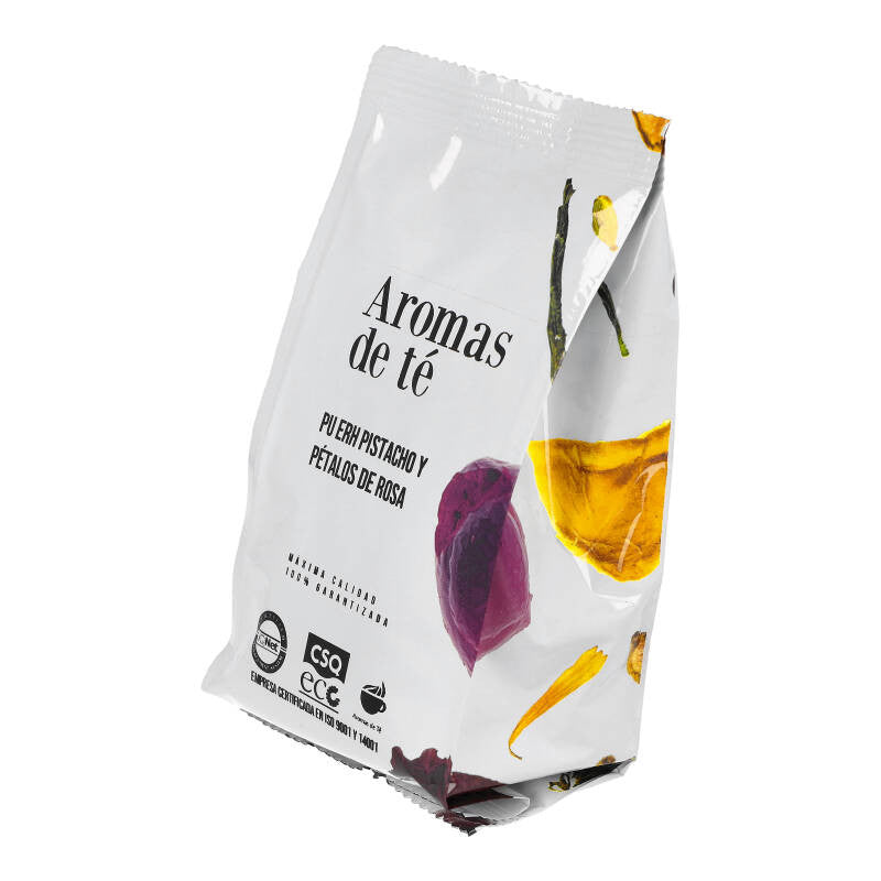 Té Rojo con Pistacho y Pétalos de Rosa