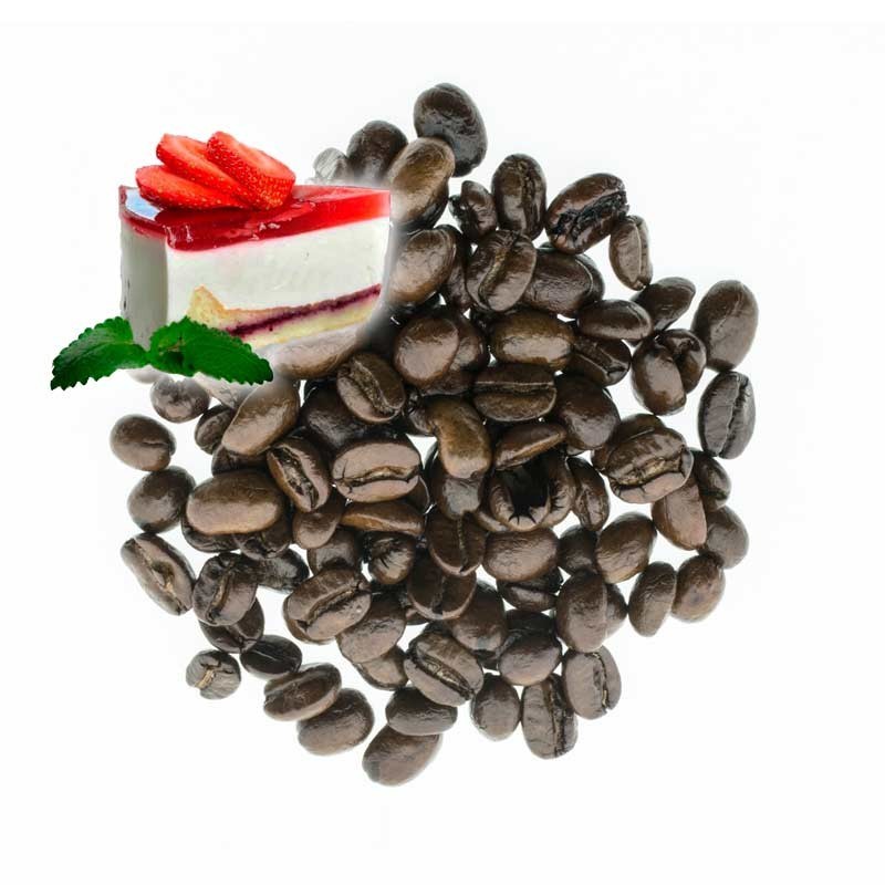 Chicchi di caffè della cheesecake