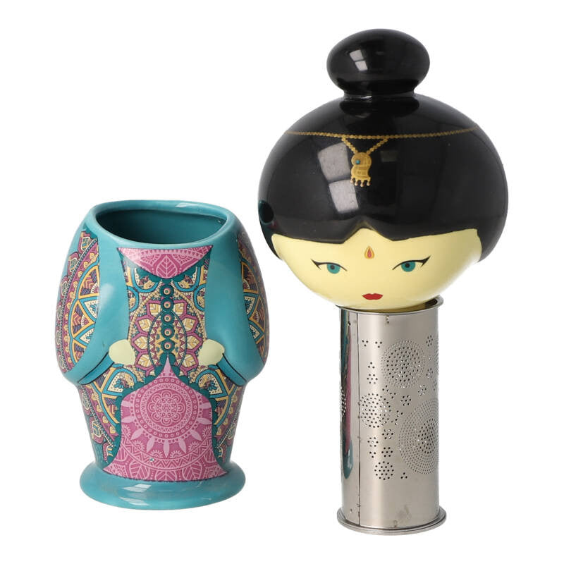 Filtro Geisha con Figura de Cerámica