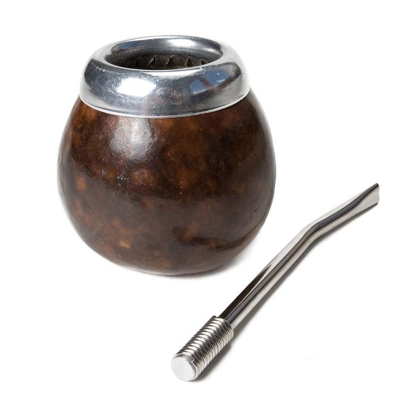 Calabaza con bombilla para mate
